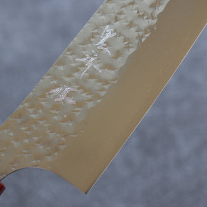 黒崎 優 閃光 鋭 R2/SG2 鎚目 三徳包丁 和包丁 165mm 紫檀 (口輪：赤合板)柄 - 清助刃物