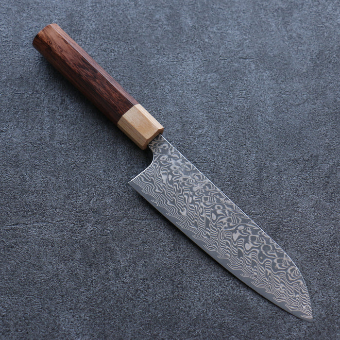 加藤 義実 R2/SG2 ダマスカス 三徳包丁 和包丁 170mm ホンジュラス柄
