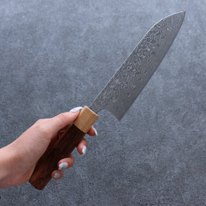加藤 義実 R2/SG2 ダマスカス 三徳包丁 和包丁 170mm ホンジュラス柄 - 清助刃物