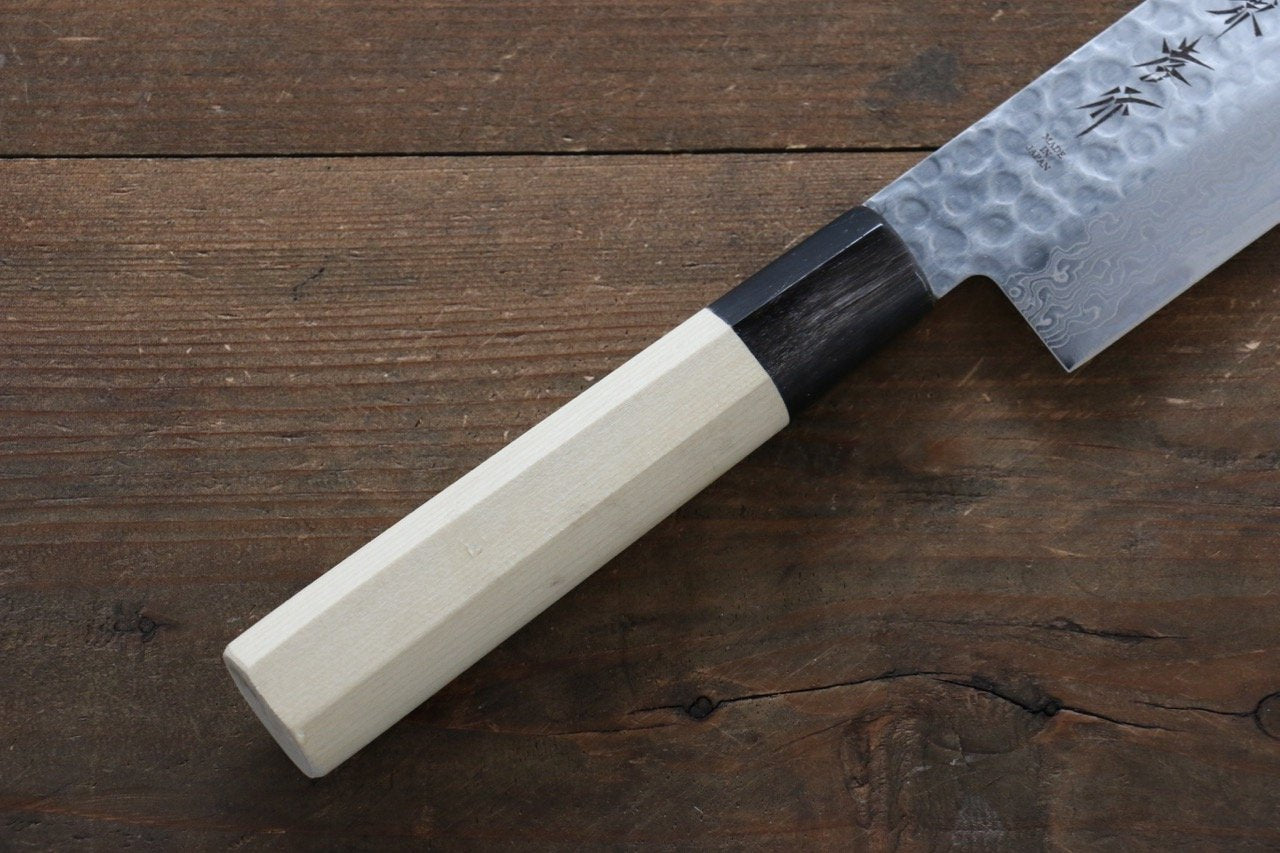 堺 孝行 AUS10 45層ダマスカス 菜切包丁  160mm 朴柄 - 清助刃物