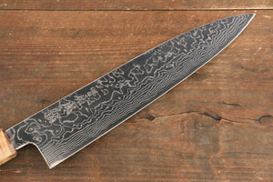 佑成 ZDP189 ダマスカス 牛刀包丁 和包丁 240mm 柿柄 鞘付き - 清助刃物