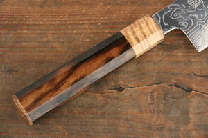 佑成 ZDP189 ダマスカス 牛刀包丁 和包丁 240mm 柿柄 鞘付き - 清助刃物