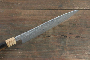 佑成 ZDP189 ダマスカス 牛刀包丁 和包丁 240mm 柿柄 鞘付き - 清助刃物