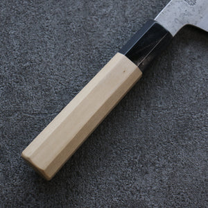 菊月 白ニ鋼 梨地 切付牛刀包丁 和包丁 210mm 朴柄 - 清助刃物