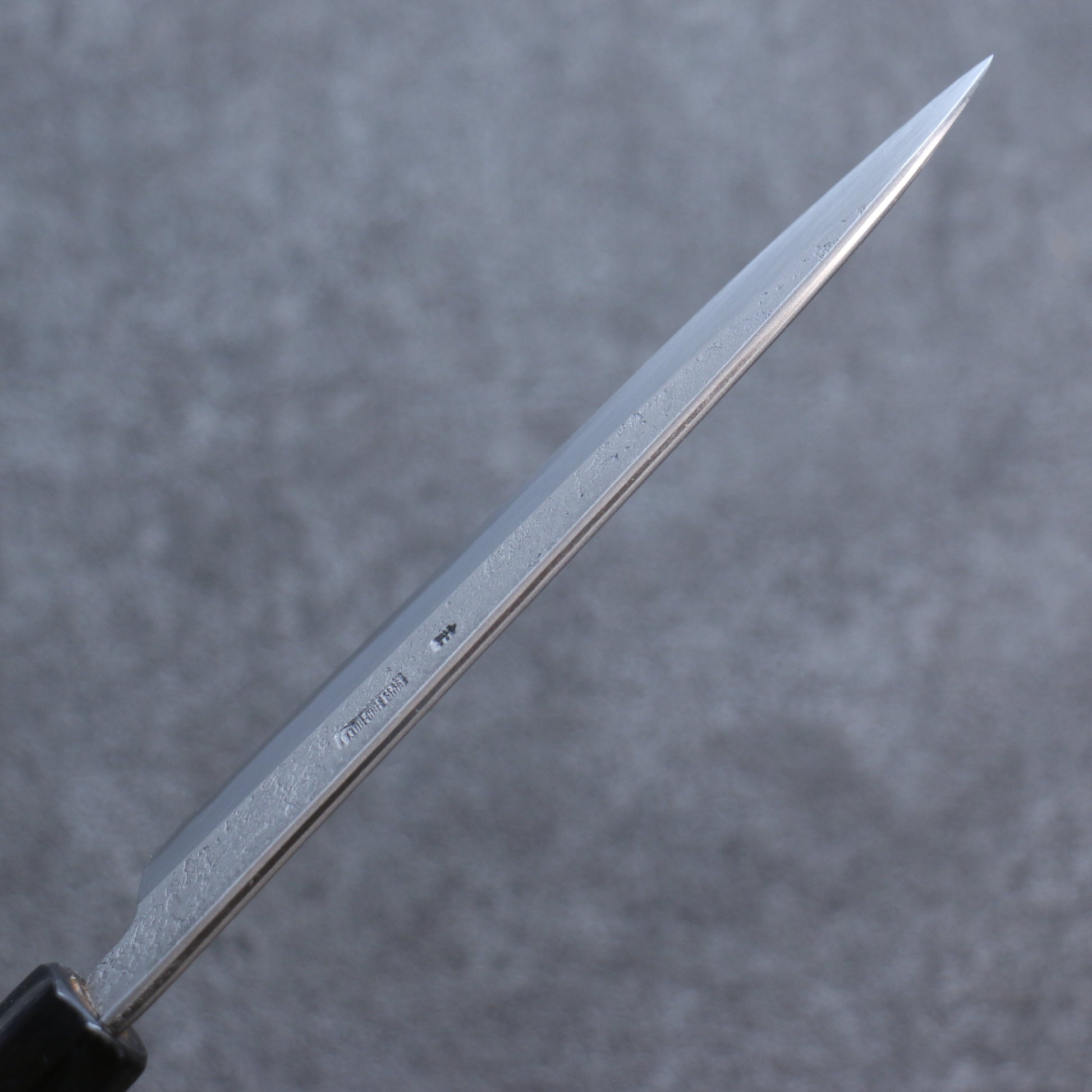 菊月 白ニ鋼 梨地 ペティーナイフ  150mm 朴柄 - 清助刃物