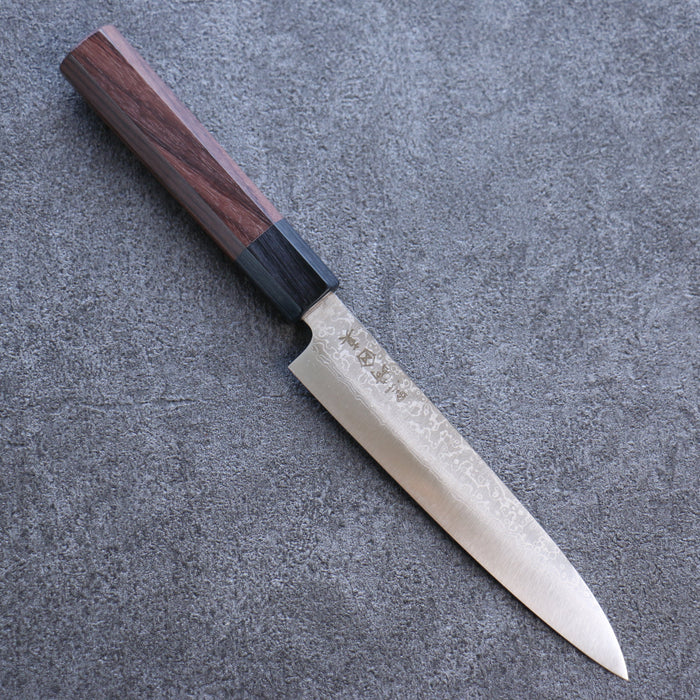 黒崎 真 VG10w ダマスカス ペティーナイフ 和包丁 150mm 紫檀柄