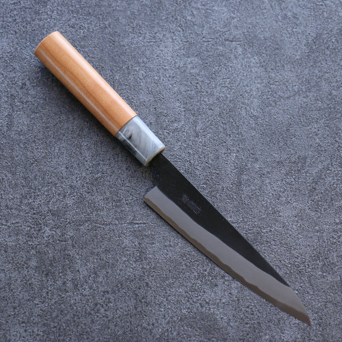 山本 直 白ニ鋼 黒打 ペティーナイフ 和包丁 135mm 桜柄