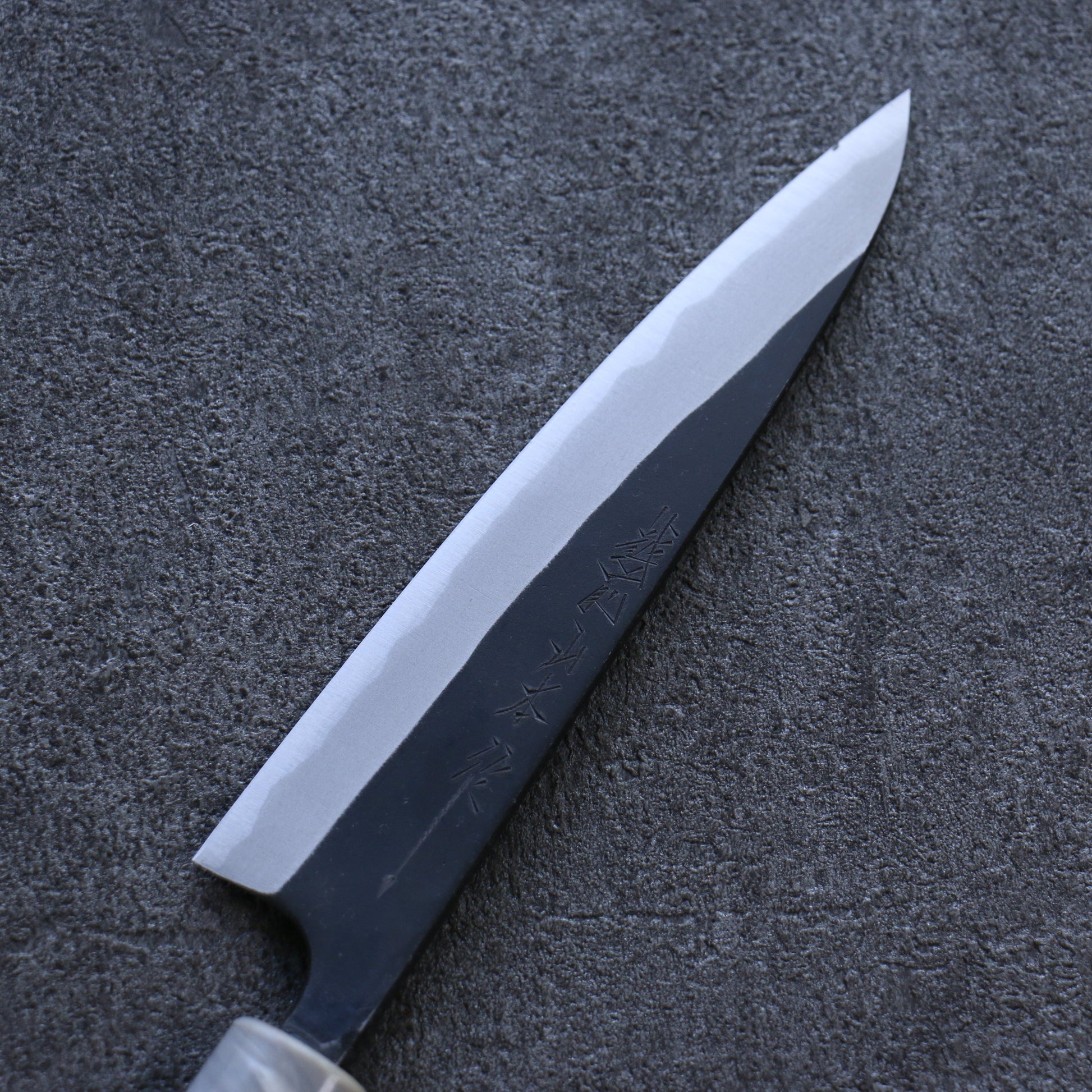 山本 直 白ニ鋼 黒打 ペティーナイフ  135mm 桜柄 - 清助刃物