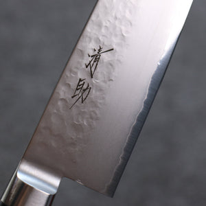 清助 V金5号 鎚目 霞研 牛刀包丁 和包丁 210mm 黒合板柄 - 清助刃物