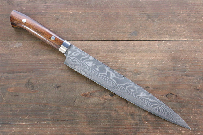佐治 武士 R2/SG2 黒ダマスカス 筋引包丁 和包丁 240mm アイアンウッド柄
