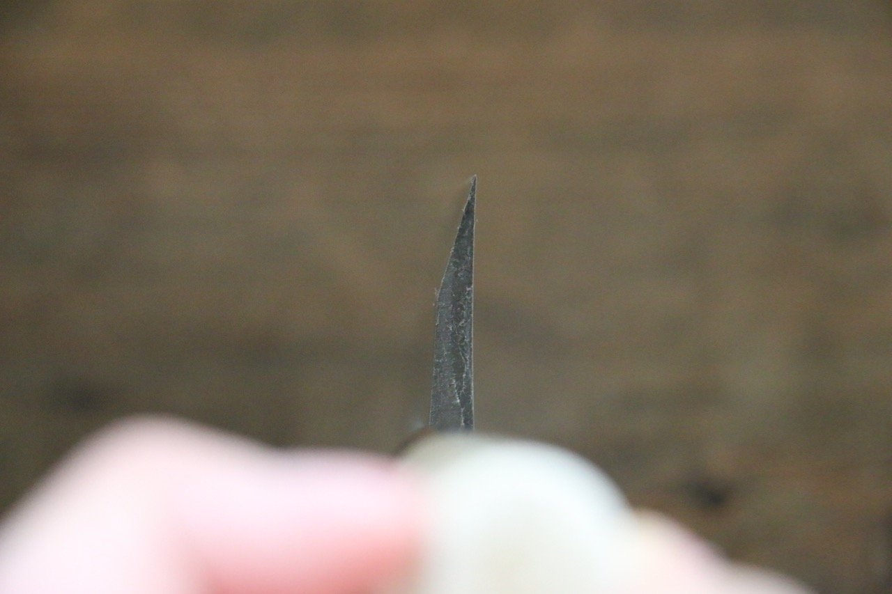 堺 孝行 霞研 白鋼 終始一貫の彫刻入り 出刃包丁 - 清助刃物