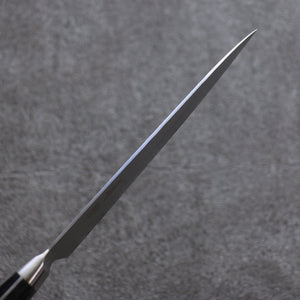 清助 V金5号 鎚目 霞研 ペティーナイフ 和包丁 150mm 黒合板柄 - 清助刃物