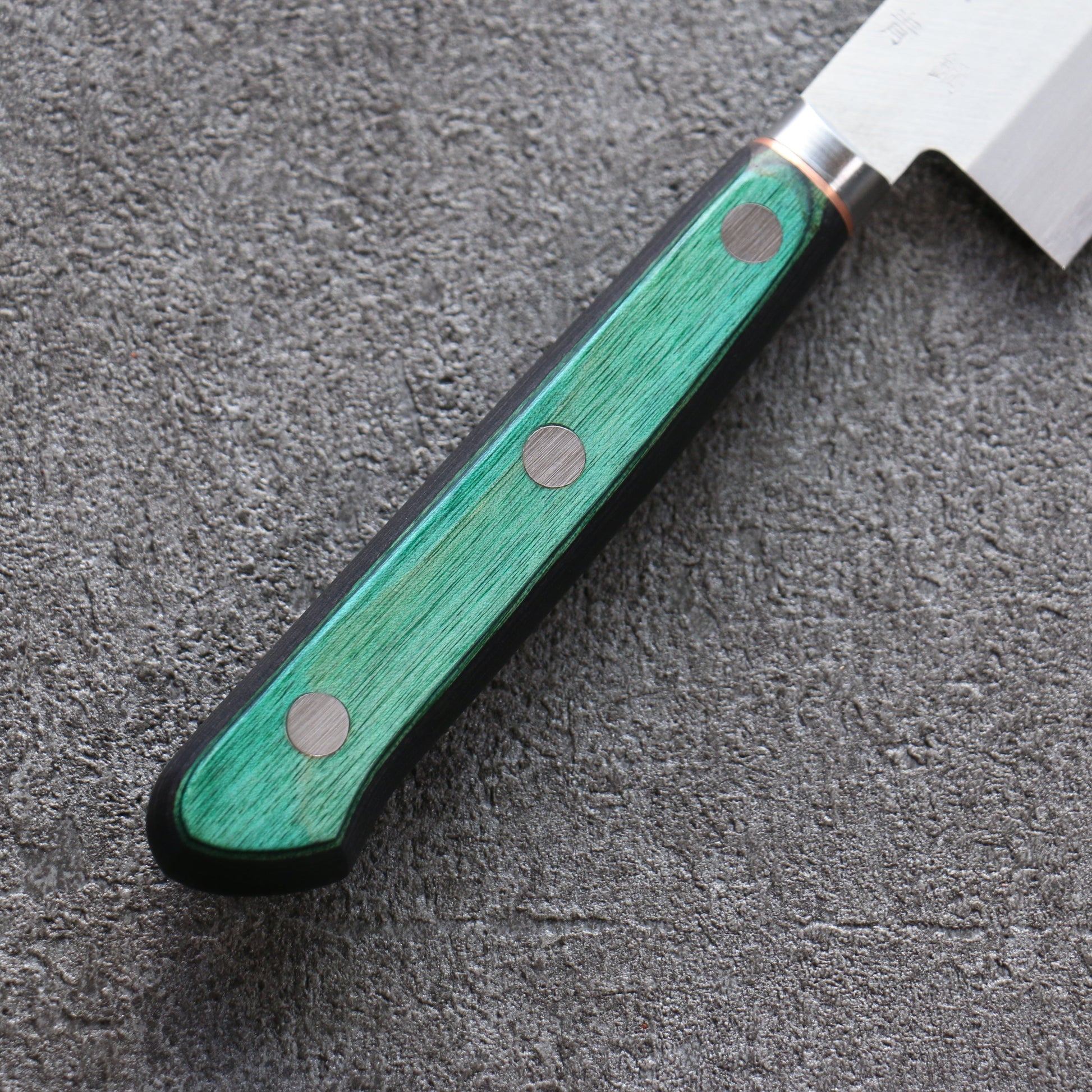 堺 菊守 青一鋼 小三徳包丁 和包丁 140mm 緑合板柄 - 清助刃物