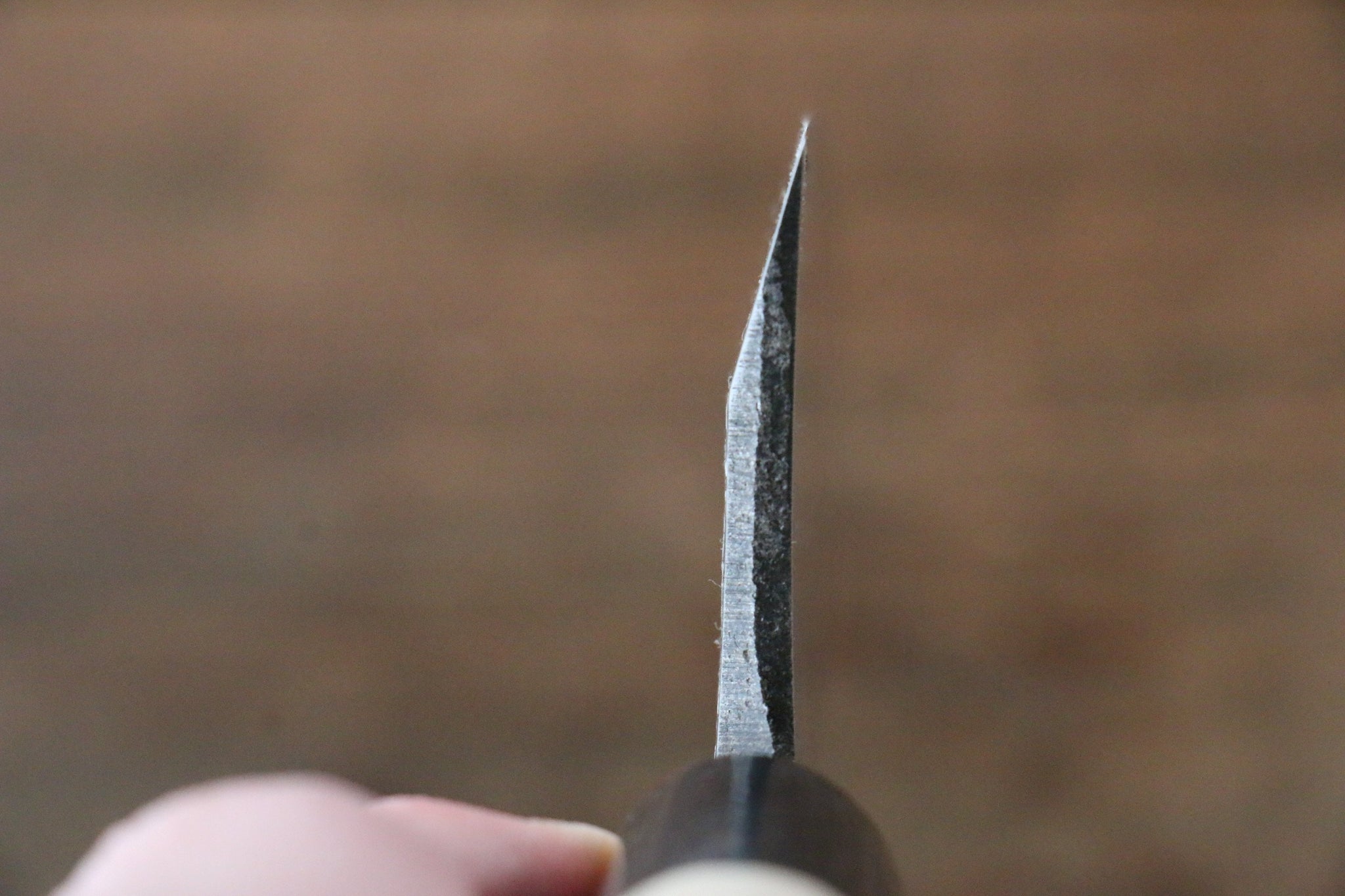 堺 孝行 霞研 白鋼 麻の葉の彫刻入り 出刃包丁 - 清助刃物