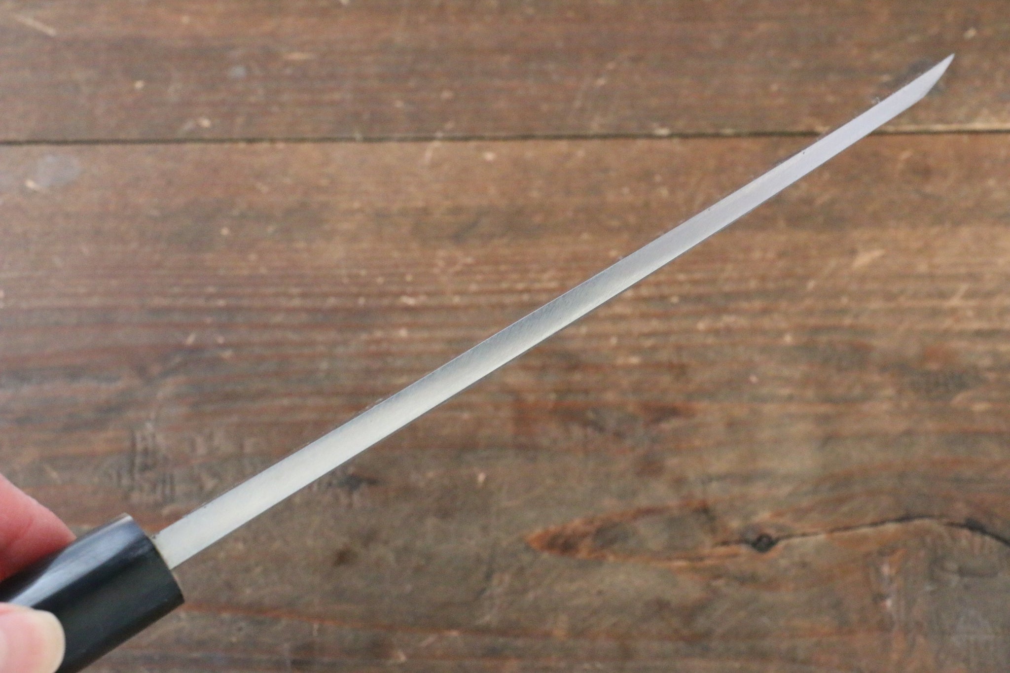 堺 孝行 霞研 白鋼 虎視眈々の彫刻入り 出刃包丁 - 清助刃物