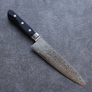 清助 AUS10 45層ダマスカス 牛刀包丁 和包丁 180mm 黒合板柄 - 清助刃物