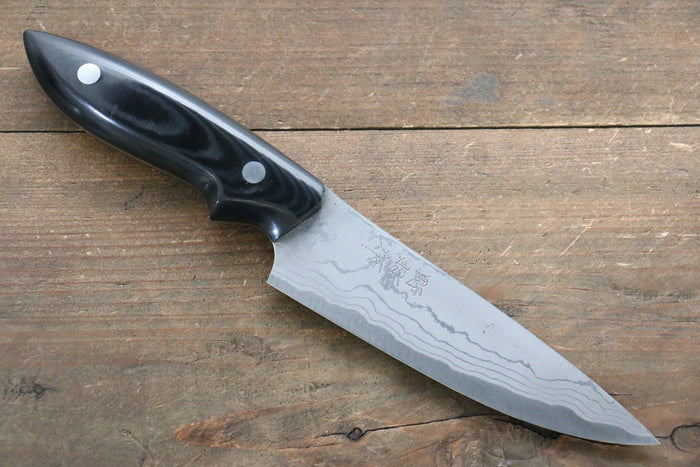 Kazuo Nomura White Steel No.2 Damascus Gyuto Japanese Knife 120mm with Micarta Handle