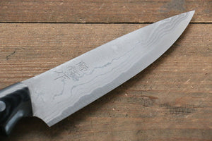 Kazuo Nomura White Steel No.2 Damascus Gyuto Japanese Knife 120mm with Micarta Handle - 清助刃物