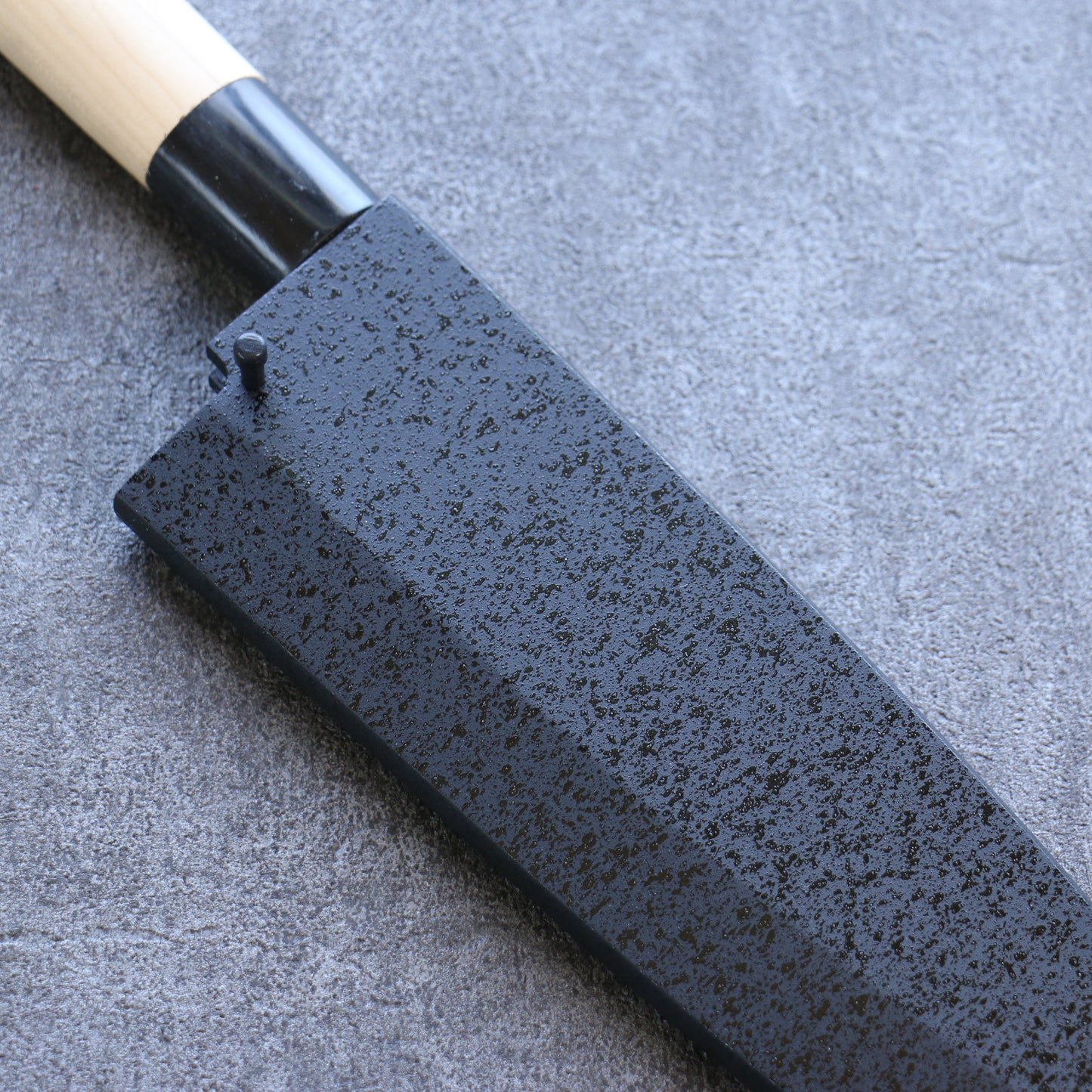黒石目 朴 鞘 225mm 出刃包丁用 合板ピン付き 金子 - 清助刃物