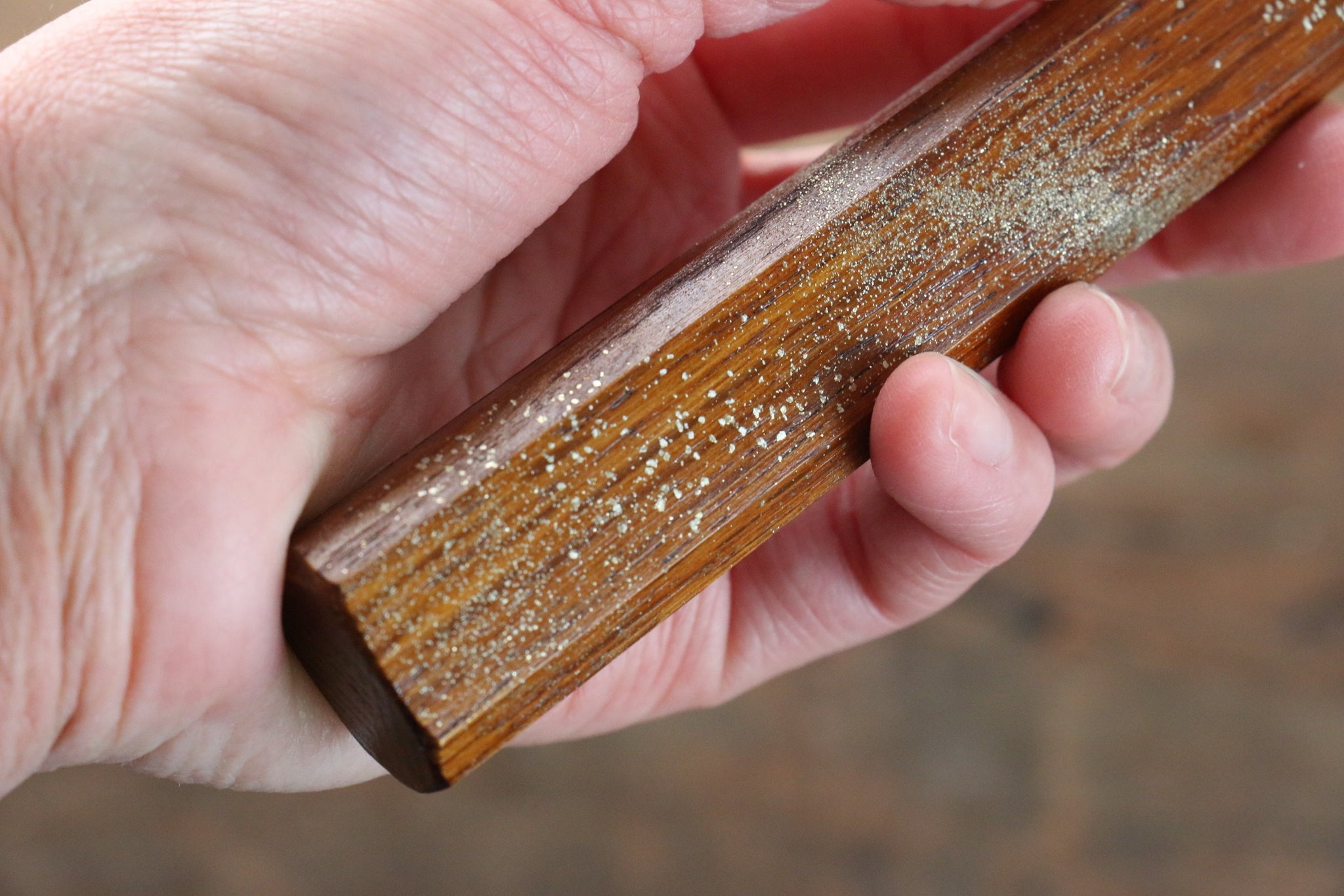 堺 孝行 V金10号 33層ダマスカス ペティーナイフ  150mm 樫の木漆塗り(星連)柄 - 清助刃物