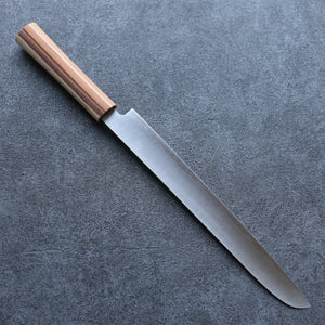 田中 誠貴 瞬（まじろ） 銀三鋼 パン切り包丁 和包丁 270mm 楓桜ウォルナット柄 - 清助刃物