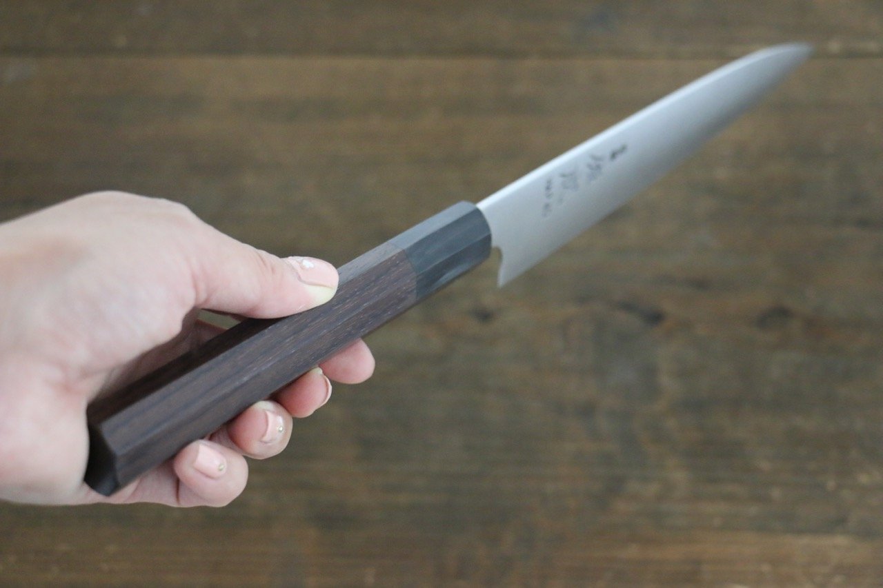 佑成 HAP40 3層 ペティーナイフ  165mm 紫檀柄 - 清助刃物