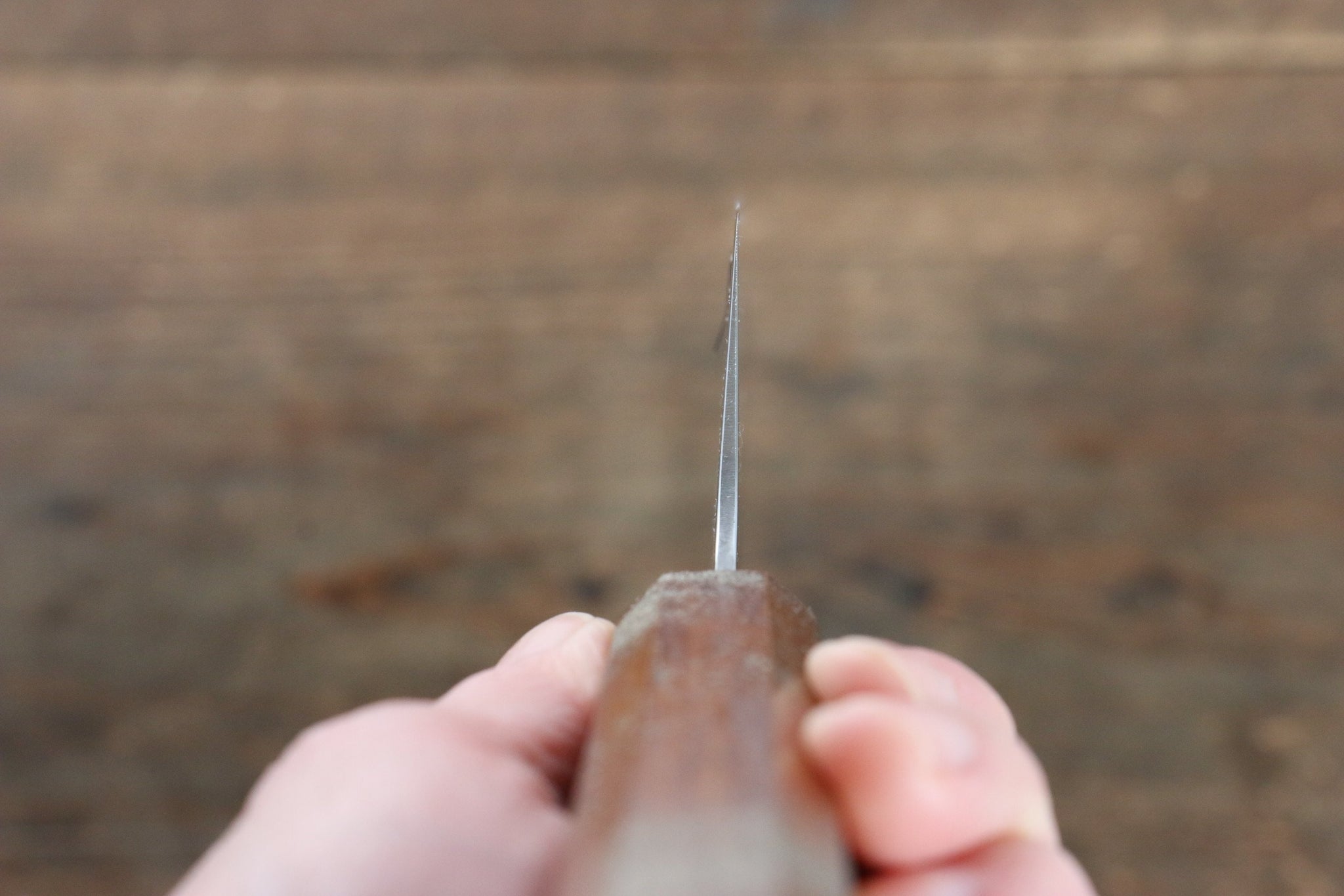 堺 孝行 V金10号 33層ダマスカス 剣型牛刀包丁  190mm 樫の木漆塗り(星連)柄 - 清助刃物