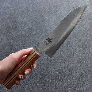 田中 誠貴 瞬（まじろ） 銀三鋼 三徳包丁 和包丁 165mm 楓桜ウォルナット柄 - 清助刃物