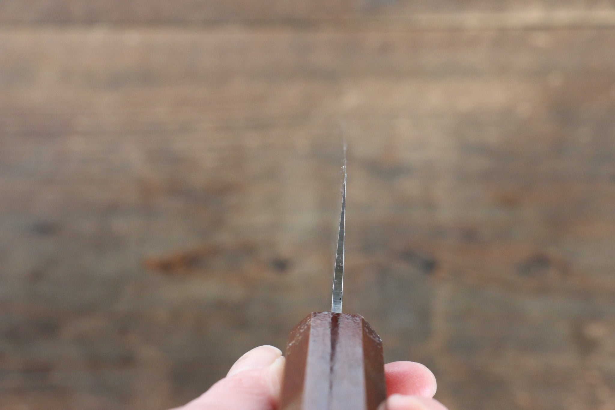 堺 孝行 V金10号 33層ダマスカス 牛刀包丁  210mm 樫の木漆塗り(星連)柄 - 清助刃物