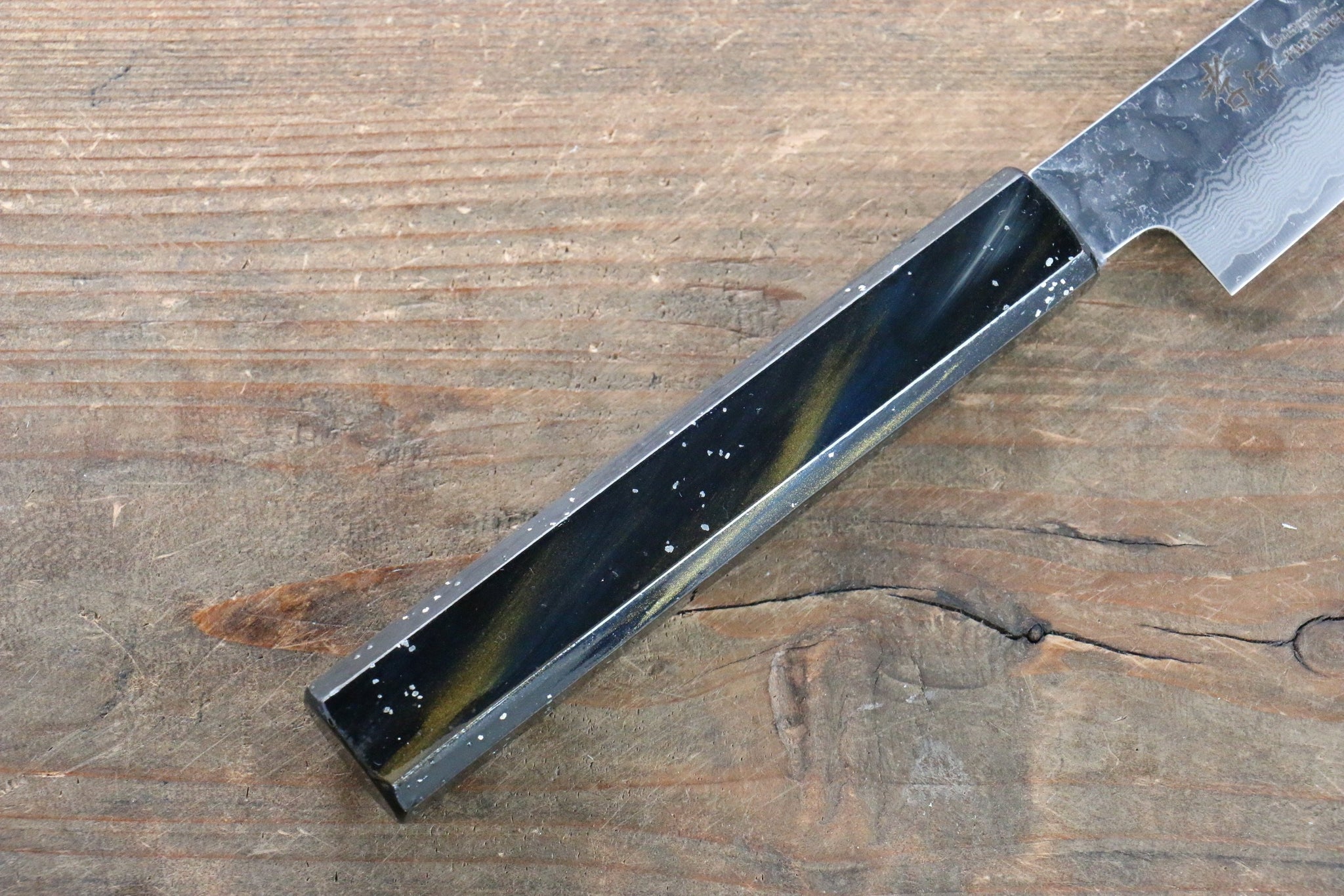 堺 孝行 V金10号 33層ダマスカス ペティーナイフ  150mm 樫の木漆塗り(彩宇)柄 - 清助刃物