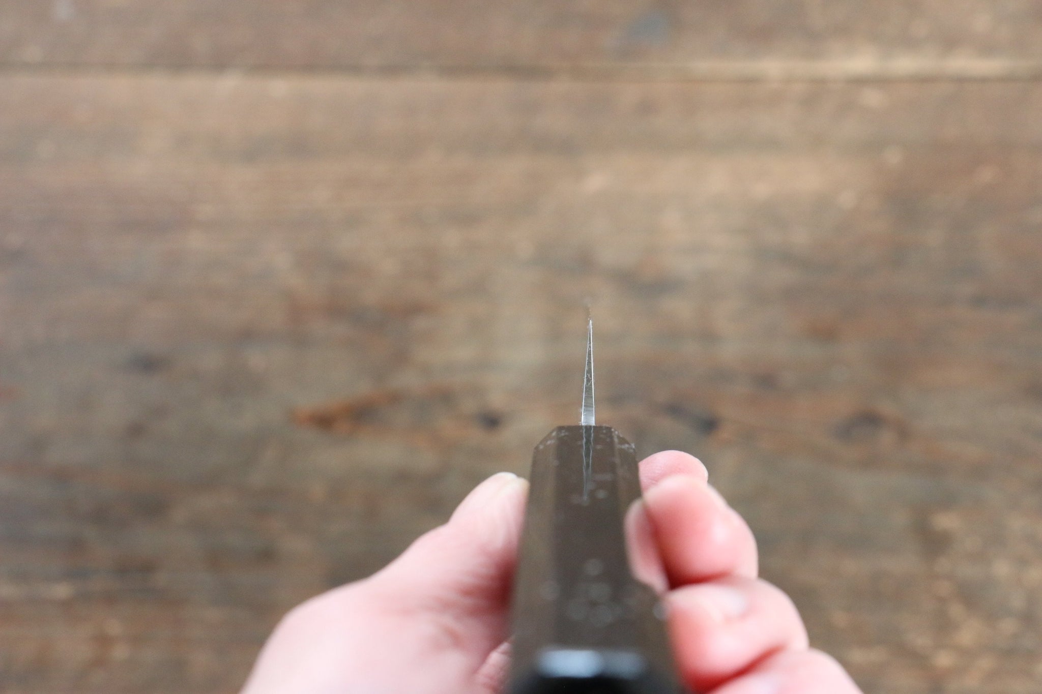 堺 孝行 V金10号 33層ダマスカス ペティーナイフ  150mm 樫の木漆塗り(彩宇)柄 - 清助刃物