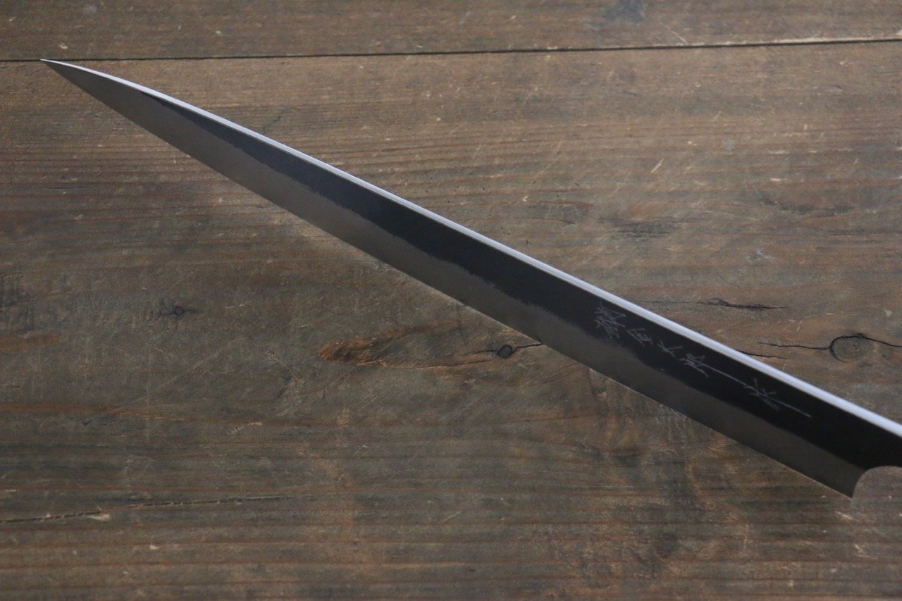 加藤 義実 青スーパー 黒打 筋引包丁 270mm 黒ホンジュラスローズウッド柄 - 清助刃物