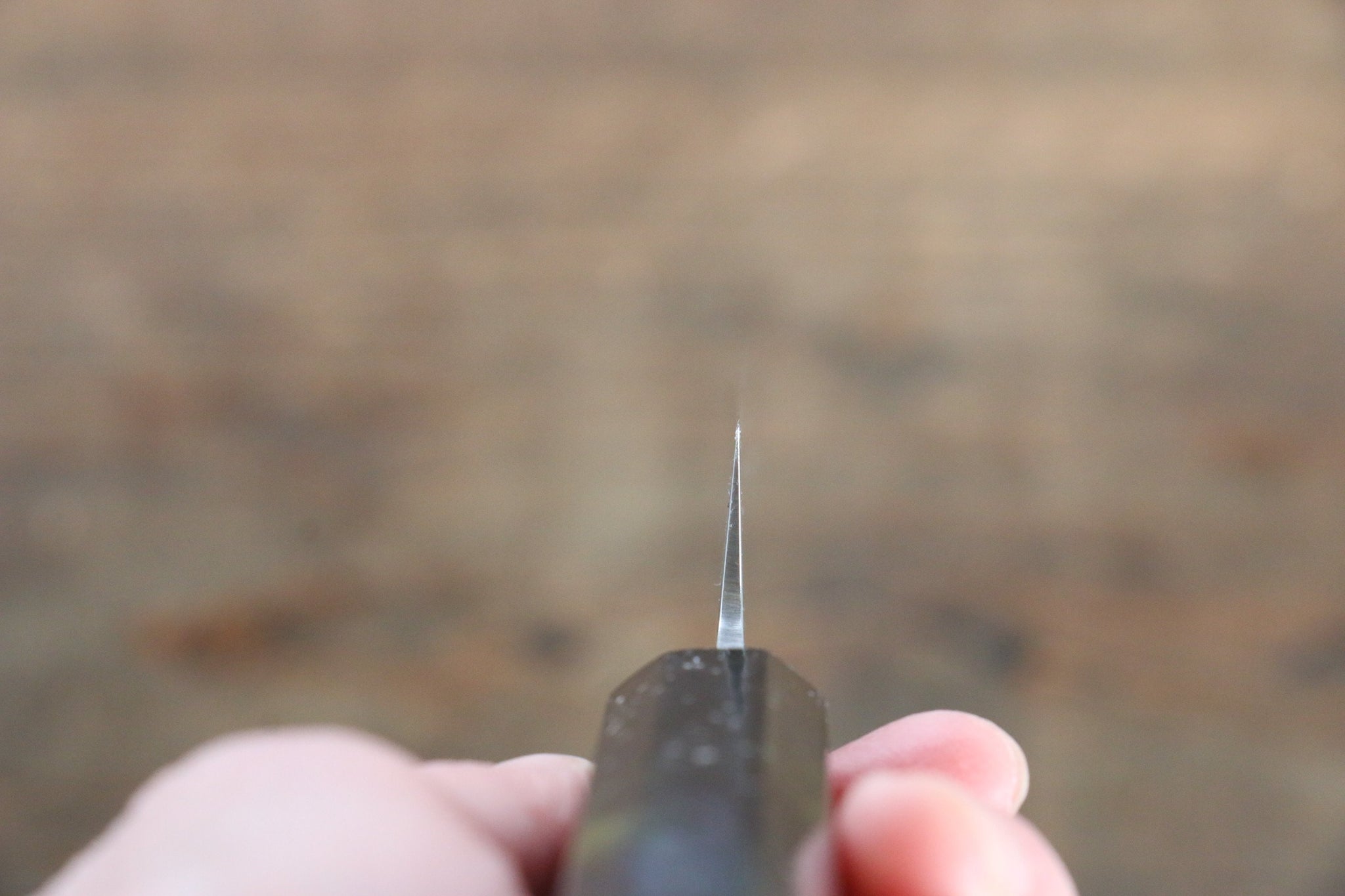 堺 孝行 V金10号 33層ダマスカス ペティーナイフ  150mm 樫の木漆塗り(彩石)柄 - 清助刃物