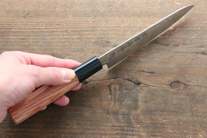 兼常 DSR-1K6 鎚目 ペティーナイフ 和包丁 120mm 赤合板柄 - 清助刃物