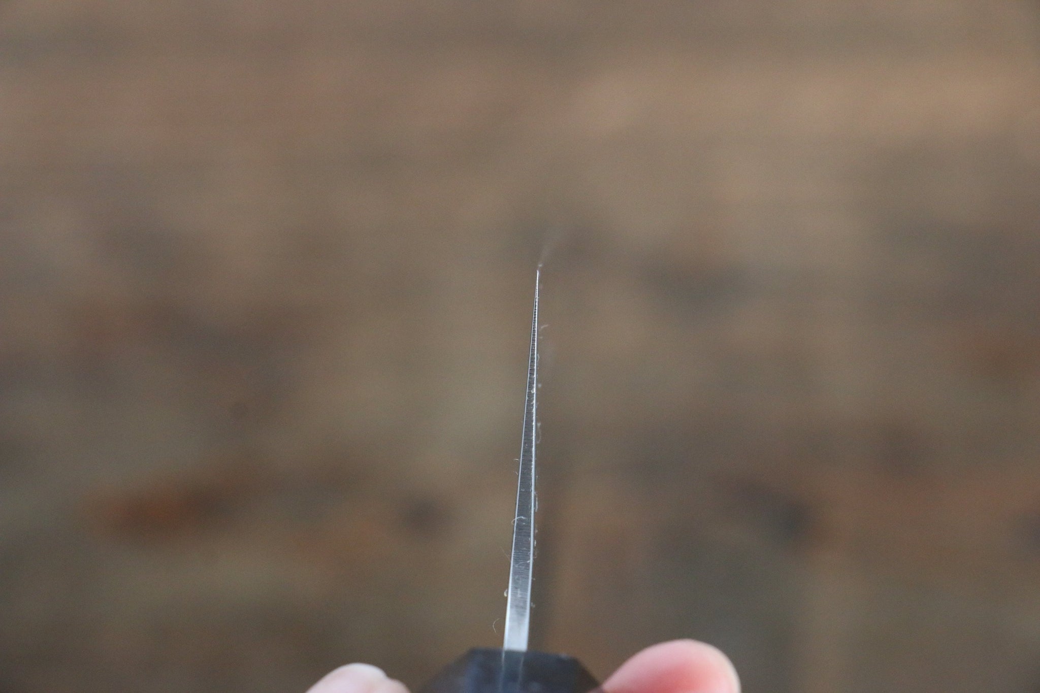 堺 孝行 V金10号 33層ダマスカス 剣型牛刀包丁  190mm 樫の木漆塗り(彩石)柄 - 清助刃物