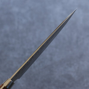 佐治 武士 V金10号 鎚目 ダマスカス ペティーナイフ 和包丁 135mm アイアンウッド柄 - 清助刃物