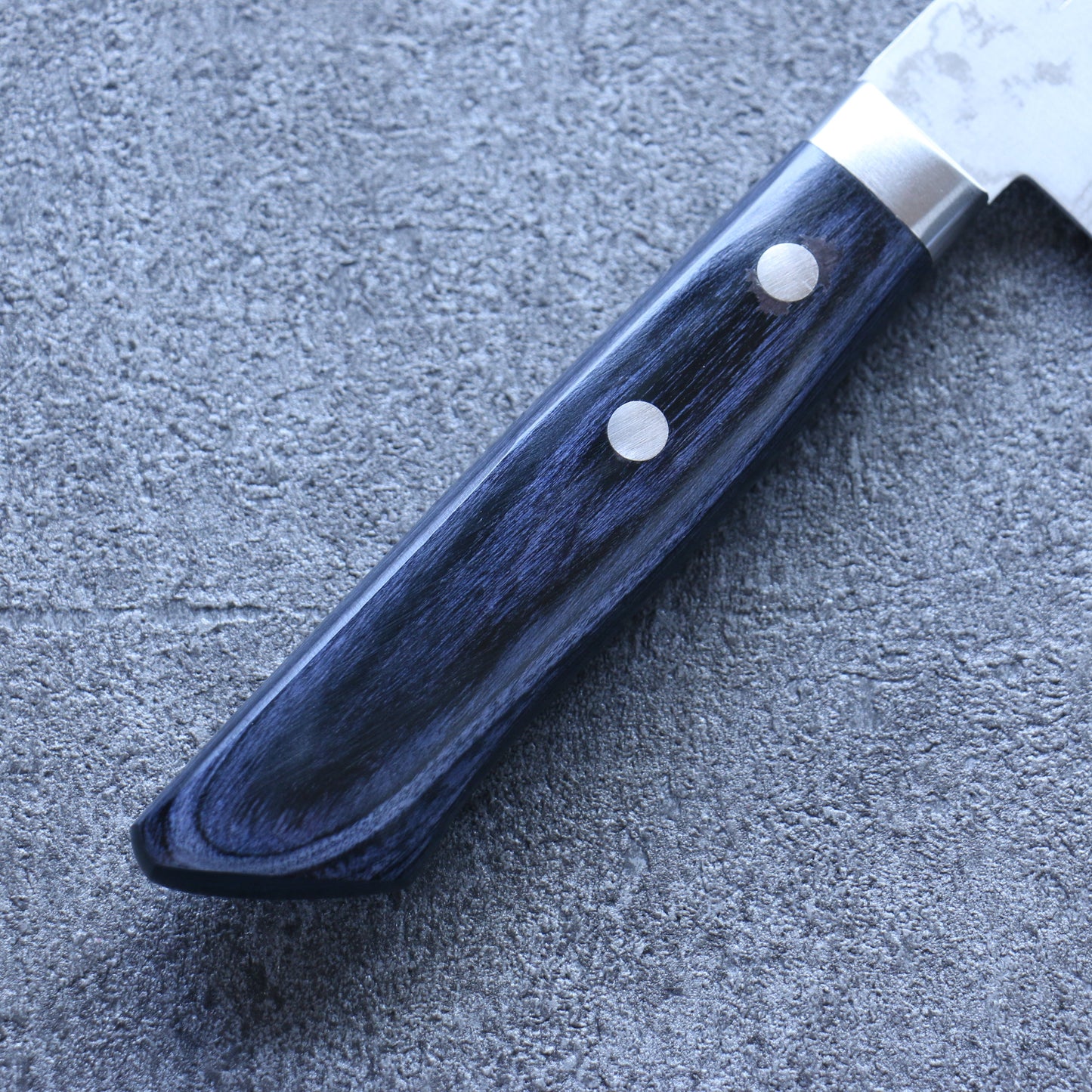 訓平 彩流（さいりゅう） V金10号 ダマスカス 牛刀包丁  170mm 合板 (紺色)柄 - 清助刃物