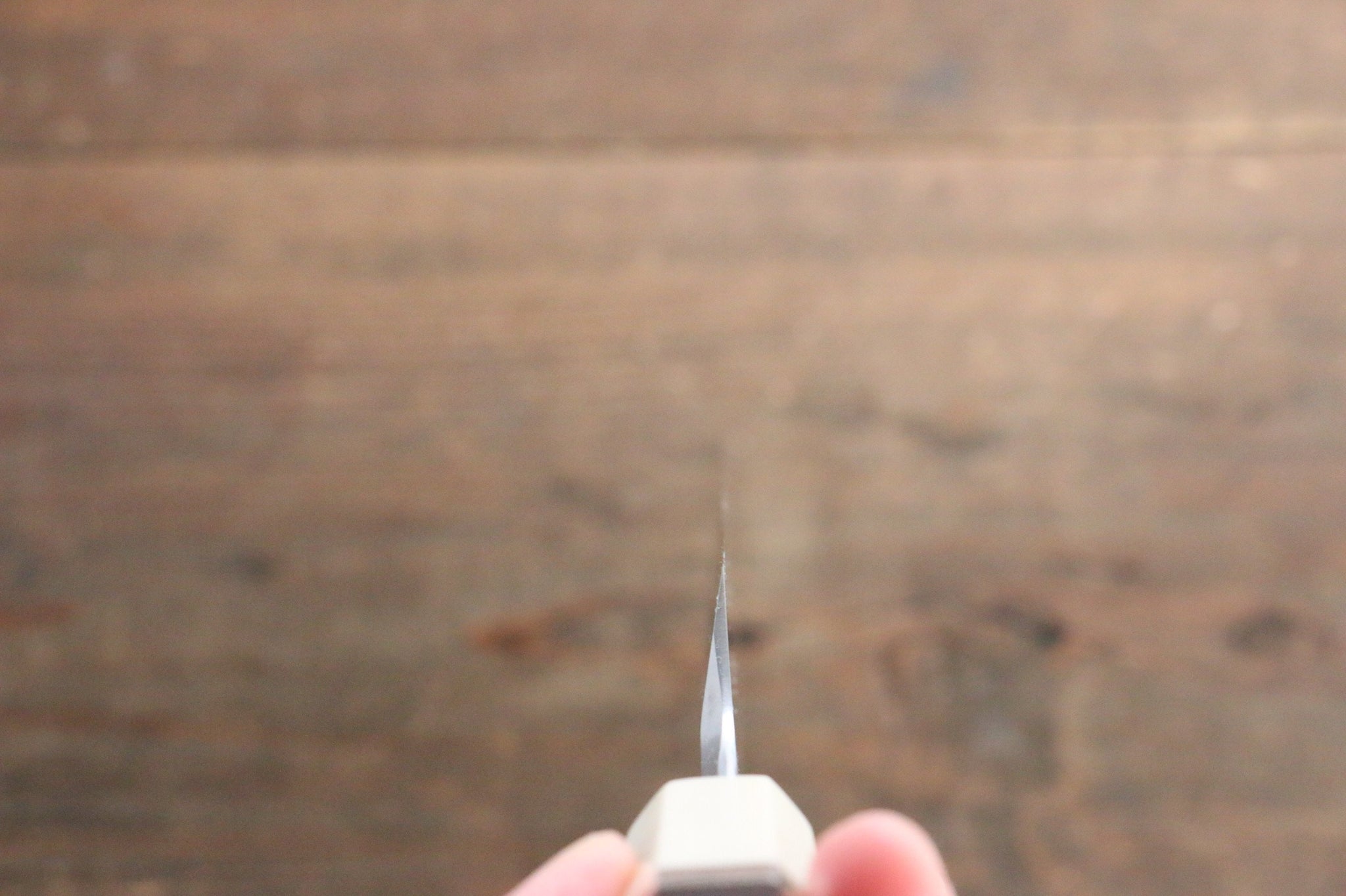 堺 孝行 銀三鋼 ダマスカス 切付柳刃包丁  300mm リング付き黒檀柄 鞘付き - 清助刃物