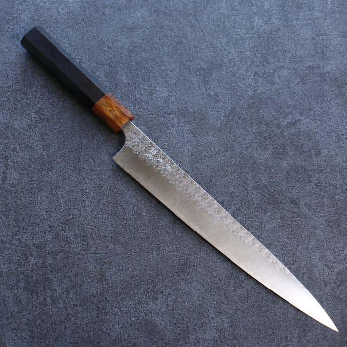 加藤 義実 水面 R2/SG2 鎚目 筋引包丁 和包丁 270mm 黒檀柄