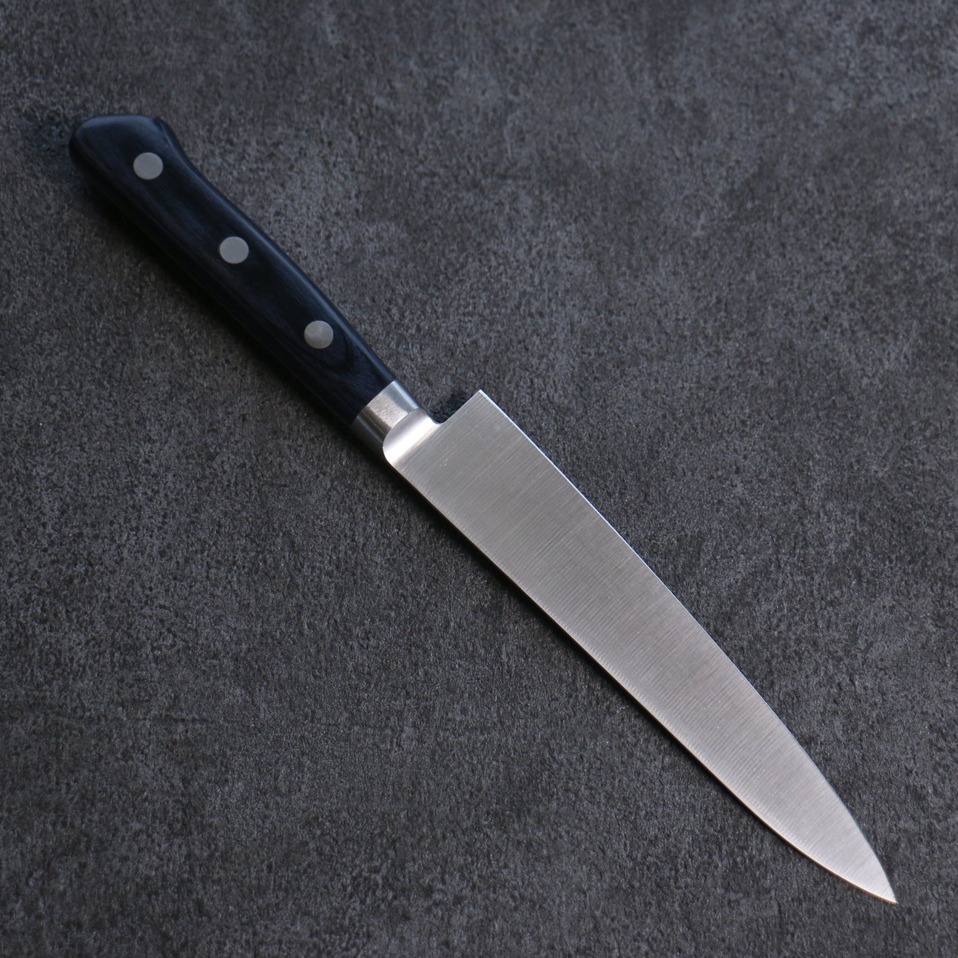 清助 青天 モリブデン鋼（MOL） ペティーナイフ 和包丁 150mm 合板 (紺色)柄 鞘付き - 清助刃物