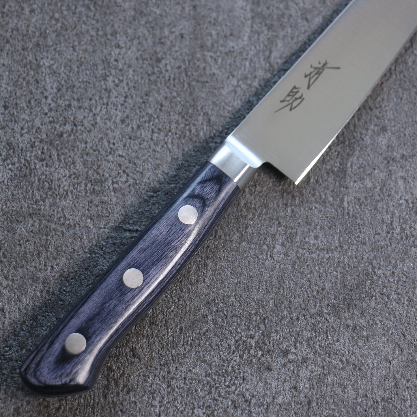 清助 青天 モリブデン鋼（MOL） ペティーナイフ 和包丁 150mm 合板 (紺色)柄 鞘付き - 清助刃物
