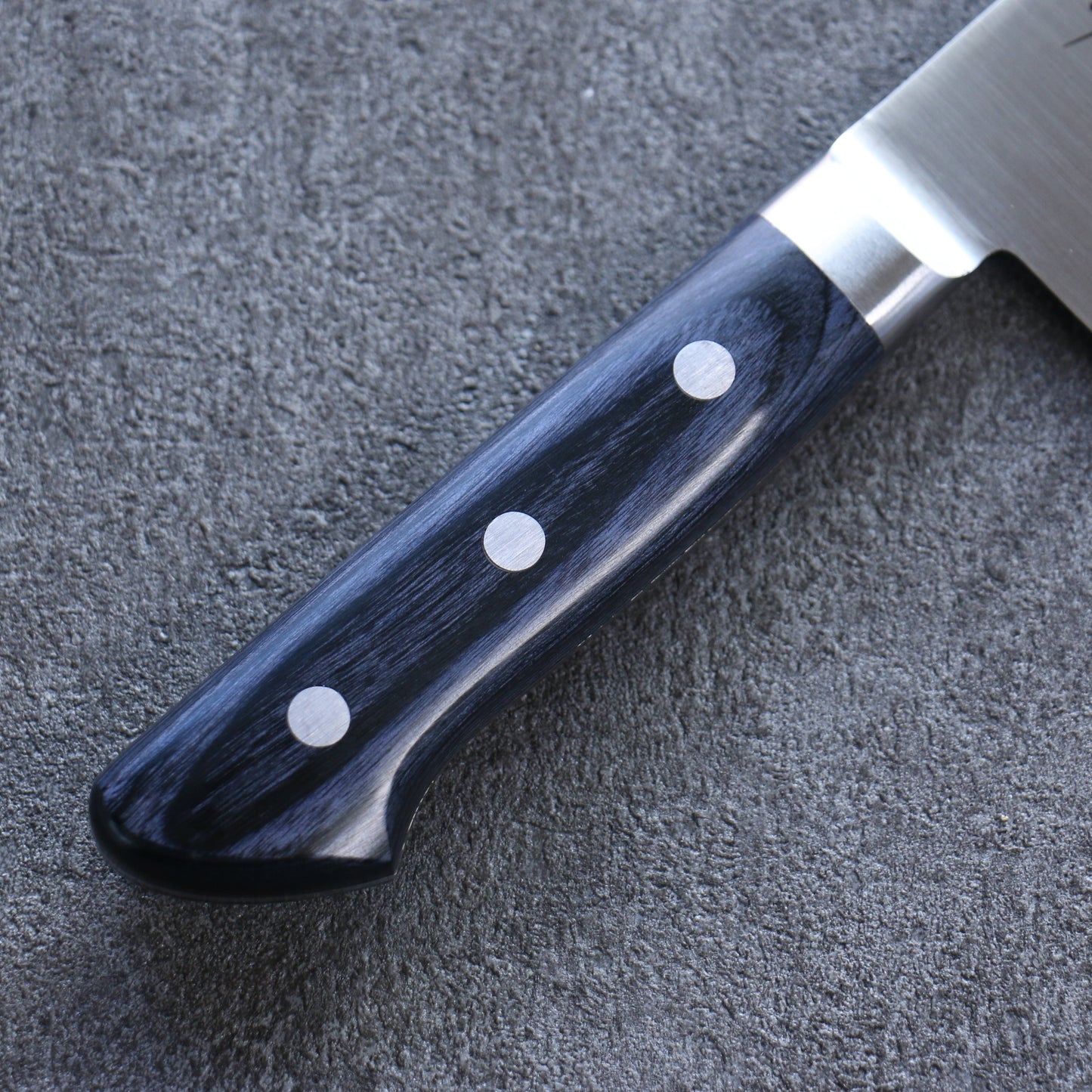 清助 青天 モリブデン鋼（MOL） 三徳包丁 和包丁 180mm 合板 (紺色)柄 鞘付き - 清助刃物