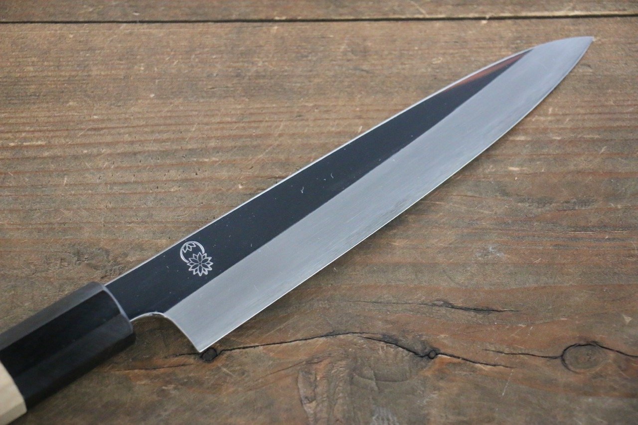 重陽 白鋼 鏡面仕上げ ペティーナイフ  150mm 朴柄 - 清助刃物