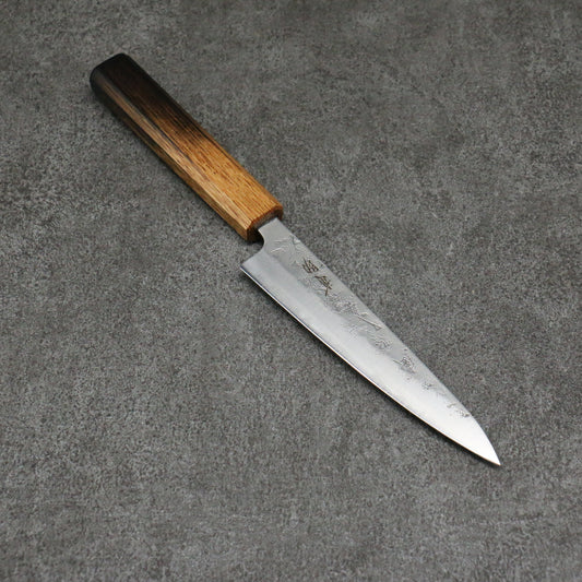 清助 SLD鋼 和紙地 ペティーナイフ 和包丁 135mm 樫焼柄 - 清助刃物
