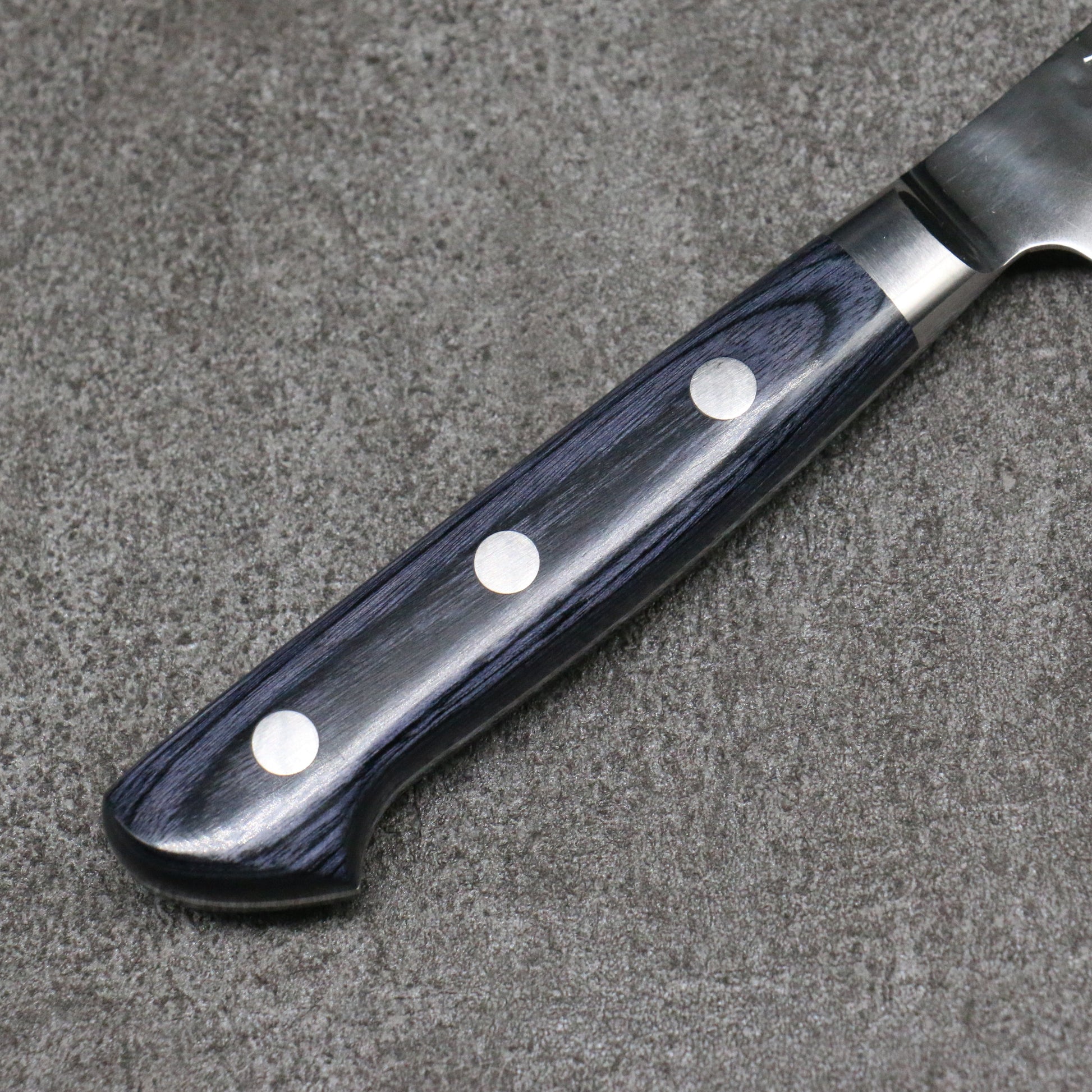 清助 青槌 AUS10 鎚目 切付ペティナイフ 和包丁 145mm 合板 (紺色)柄 鞘付き - 清助刃物