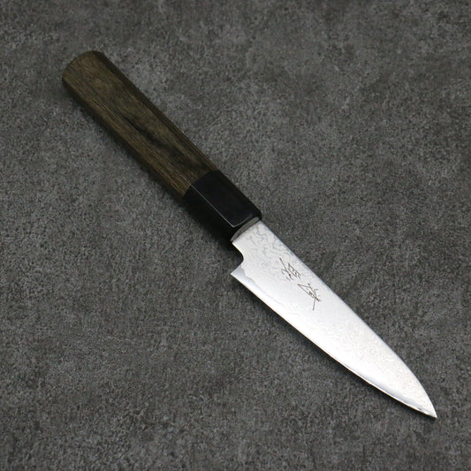 清助 V金10号 ダマスカス ペティーナイフ 和包丁 105mm グレー合板柄 - 清助刃物