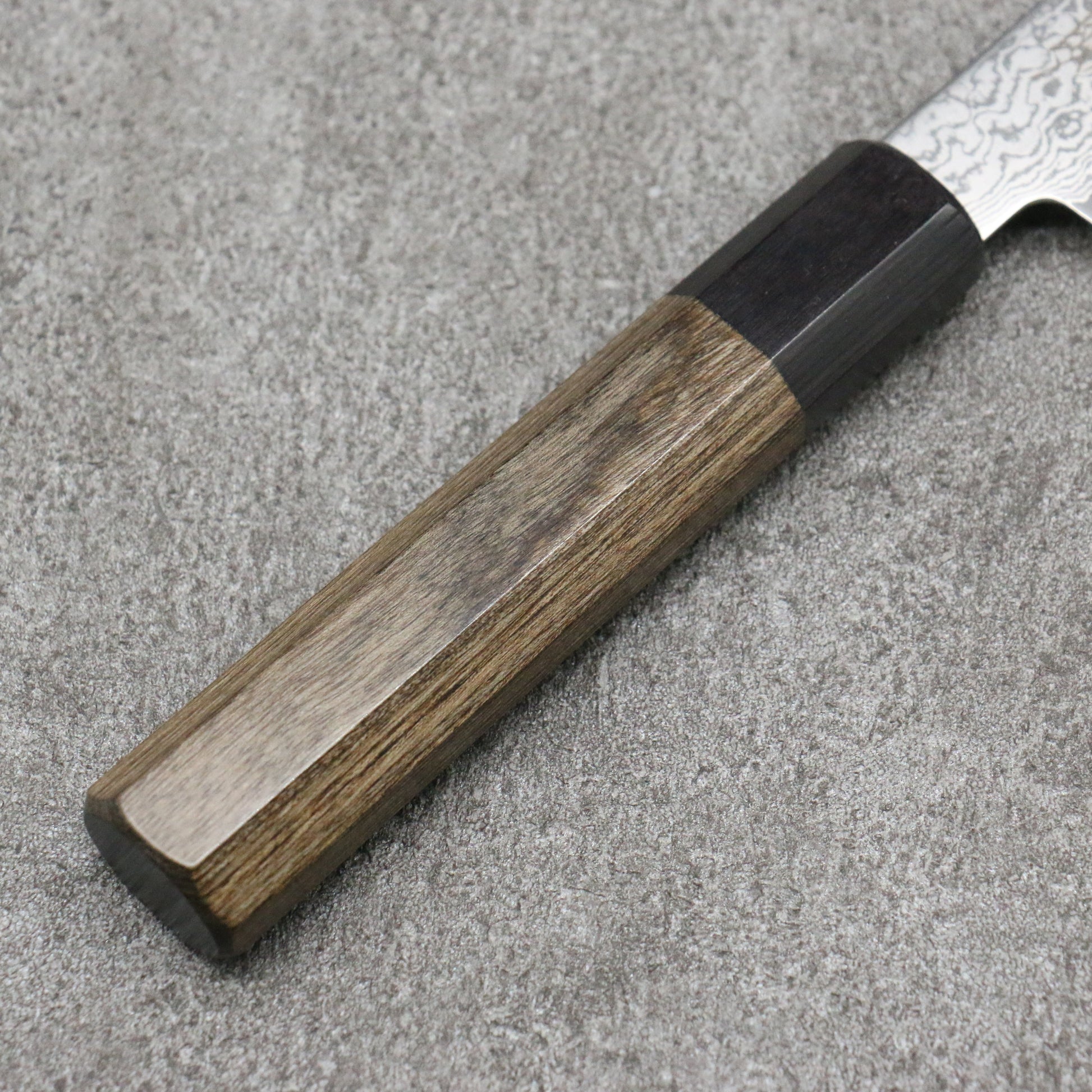 清助 V金10号 ダマスカス ペティーナイフ 和包丁 105mm グレー合板柄 - 清助刃物