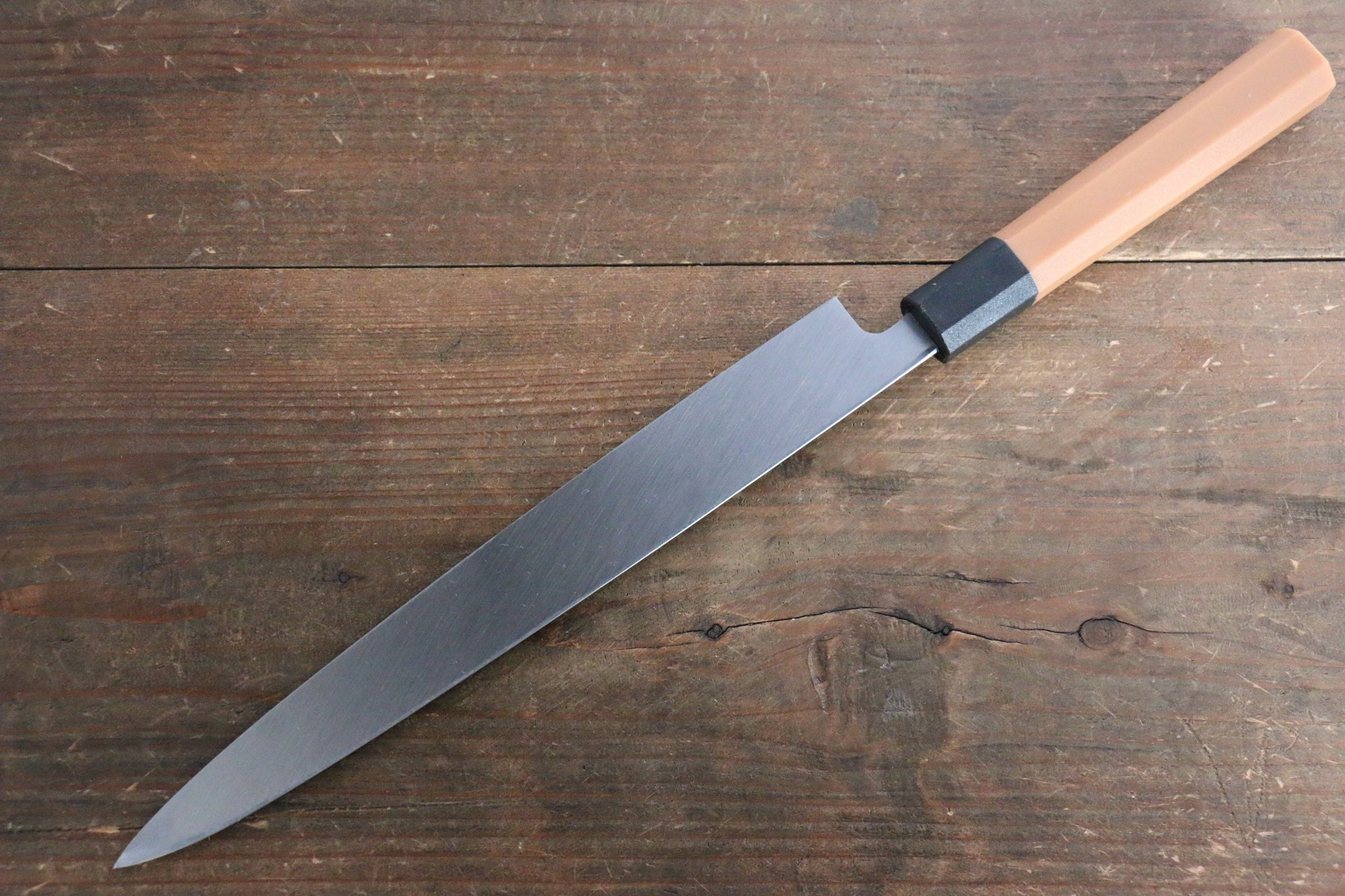 堺 孝行 【左利き用】 モリブデン鋼（MOL） 柳刃包丁  プラスチック抗菌柄 - 清助刃物