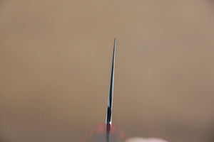 黒崎 真 火炎 コアレス 鏡面仕上げ ダマスカス 三徳包丁  170mm 黒檀(赤合板輪）柄 - 清助刃物