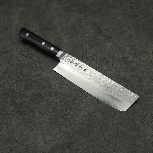 兼常 V金1号 鎚目 菜切包丁 和包丁 165mm 黒合板柄 - 清助刃物
